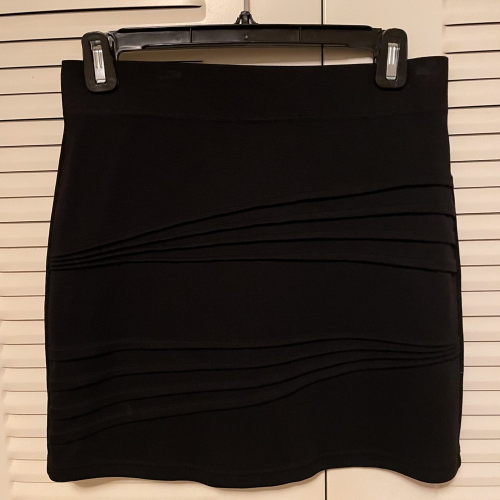 Black mini skirt